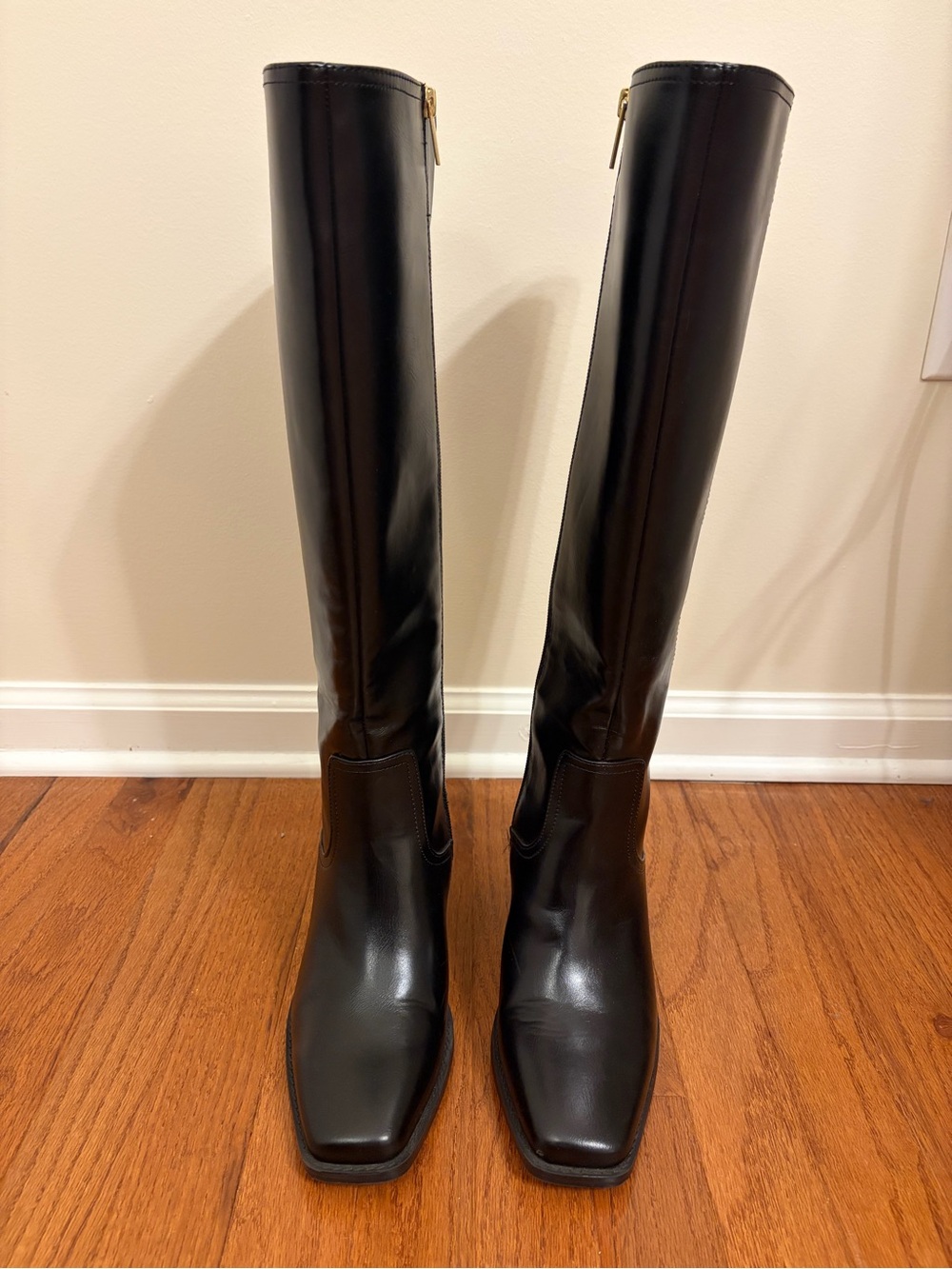 Vince Camuto | Classic Black Knee-High Leather Boots size 9 - Picture 12 of 14
